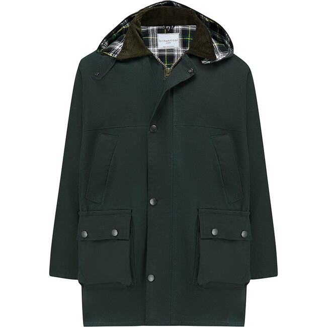 Ebury Padded Wax Jacket, Racing Green