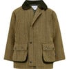 Lyall Greenbelt Tweed Coat, Sand - Wool Coats - 1 - thumbnail