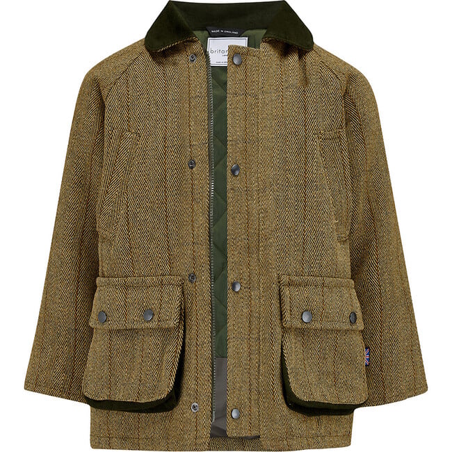 Lyall Greenbelt Tweed Coat, Sand - Wool Coats - 3