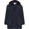 Ebury Padded Wax Jacket, Navy - Jackets - 1 - thumbnail