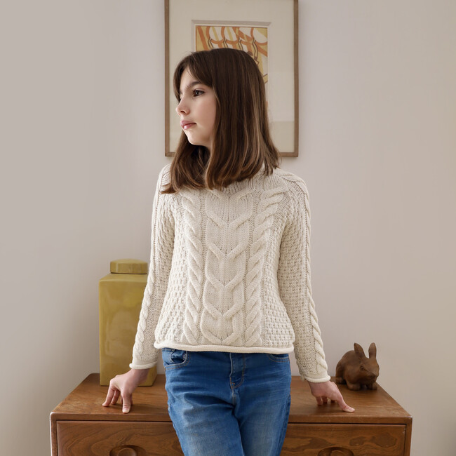 Sloane Super Soft Merino Sweater, Pearl - Sweaters - 4