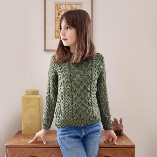 Cadogan Super Soft Merino Sweater, Grass - Sweaters - 2