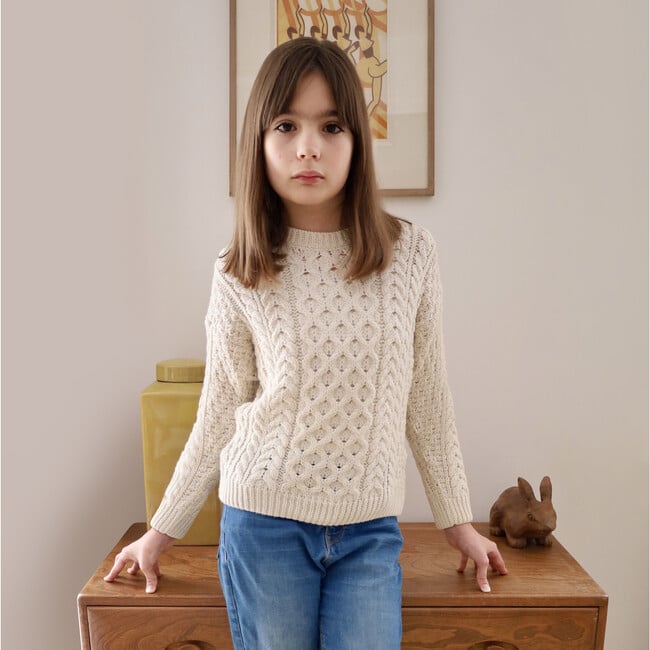 Cadogan Super Soft Merino Sweater, Cream - Sweaters - 2