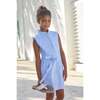 Sleeveless Allie Dress, Light Blue Thin Stripe - Dresses - 2