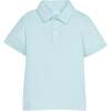 Short Sleeve Polo, Aqua Stripe - Polo Shirts - 1 - thumbnail