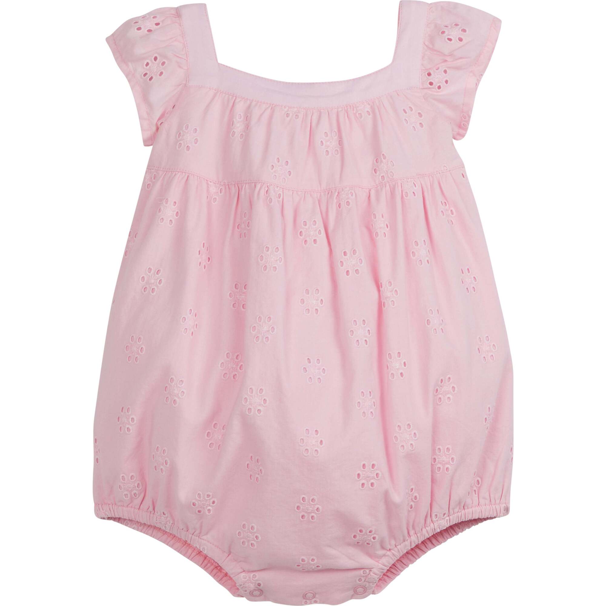 Wilder Bubble, Pink Eyelet - Rompers - 1