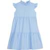 Tiered Charleston Dress, Light Blue Pique - Dresses - 1 - thumbnail