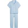 Classic Short Sleeve Pajama Set, Light Blue - Pajamas - 1 - thumbnail