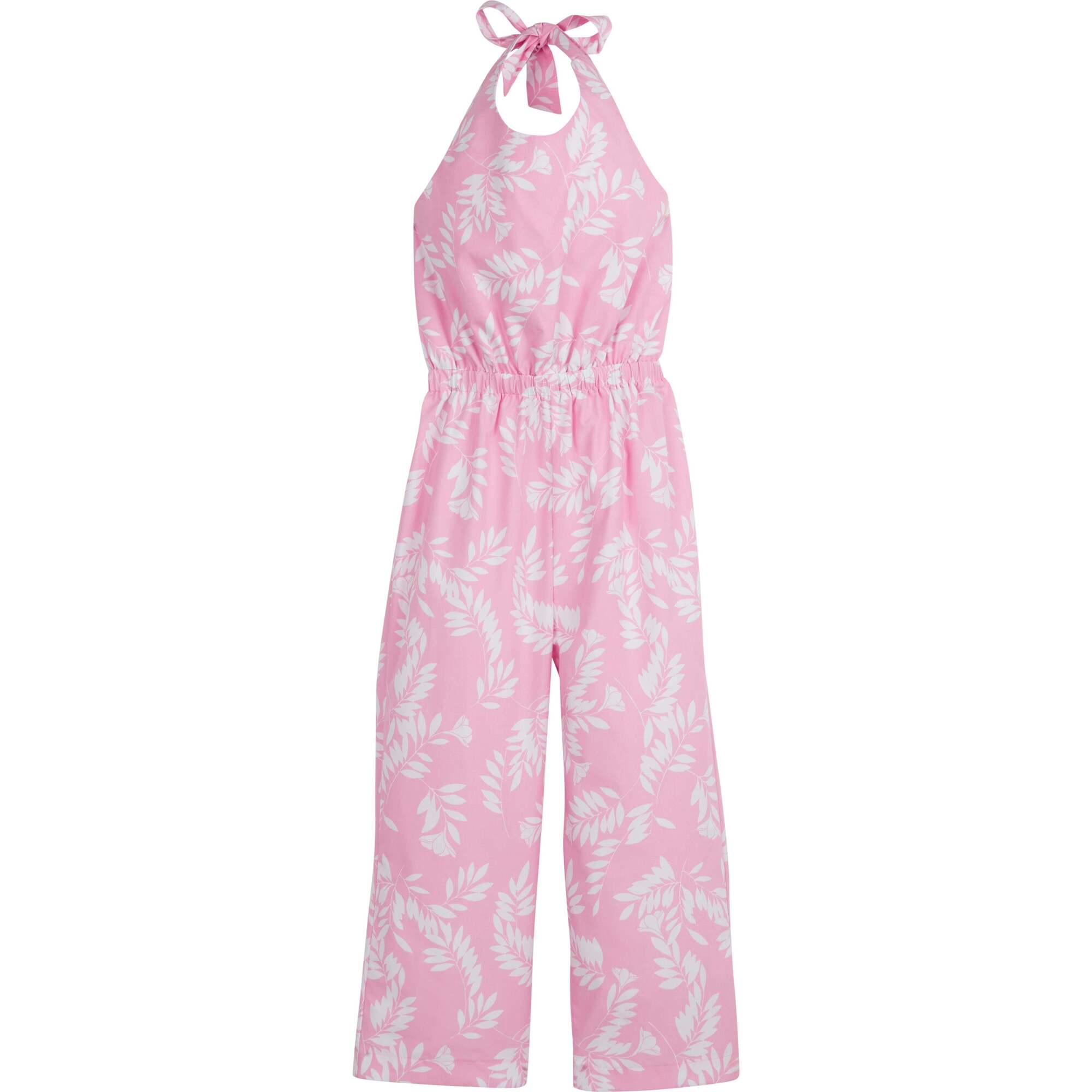 Halter Jumpsuit, Pink Havana - Jumpsuits - 1