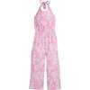 Halter Jumpsuit, Pink Havana - Jumpsuits - 1 - thumbnail