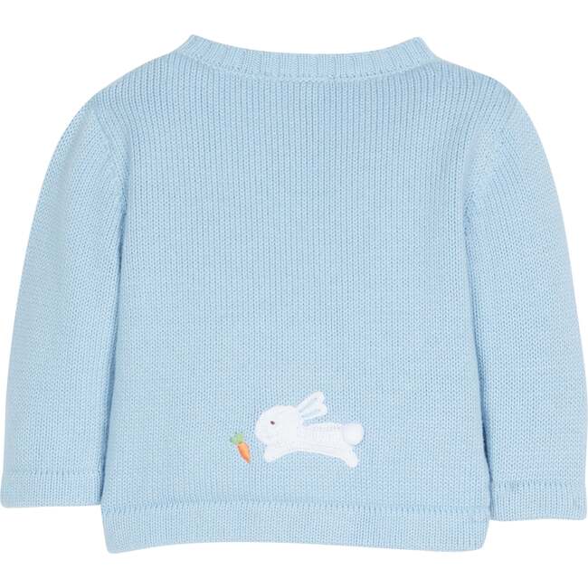 Crochet Sweater, Blue Bunny - Cardigans - 2