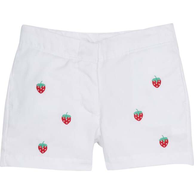 Embroidered Mini Short, Strawberry