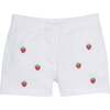 Embroidered Mini Short, Strawberry - Shorts - 1 - thumbnail