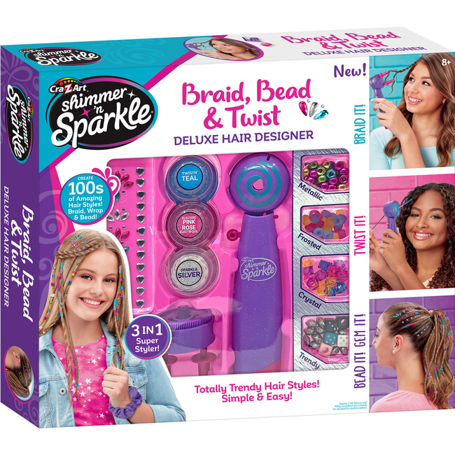 Shimmer ‘n Sparkle: Braid Bead & Twist Deluxe 3-In 1 Hair Tool