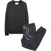 Adult Eco Fleece Dad Loungewear Sets, Black - Loungewear - 1 - thumbnail