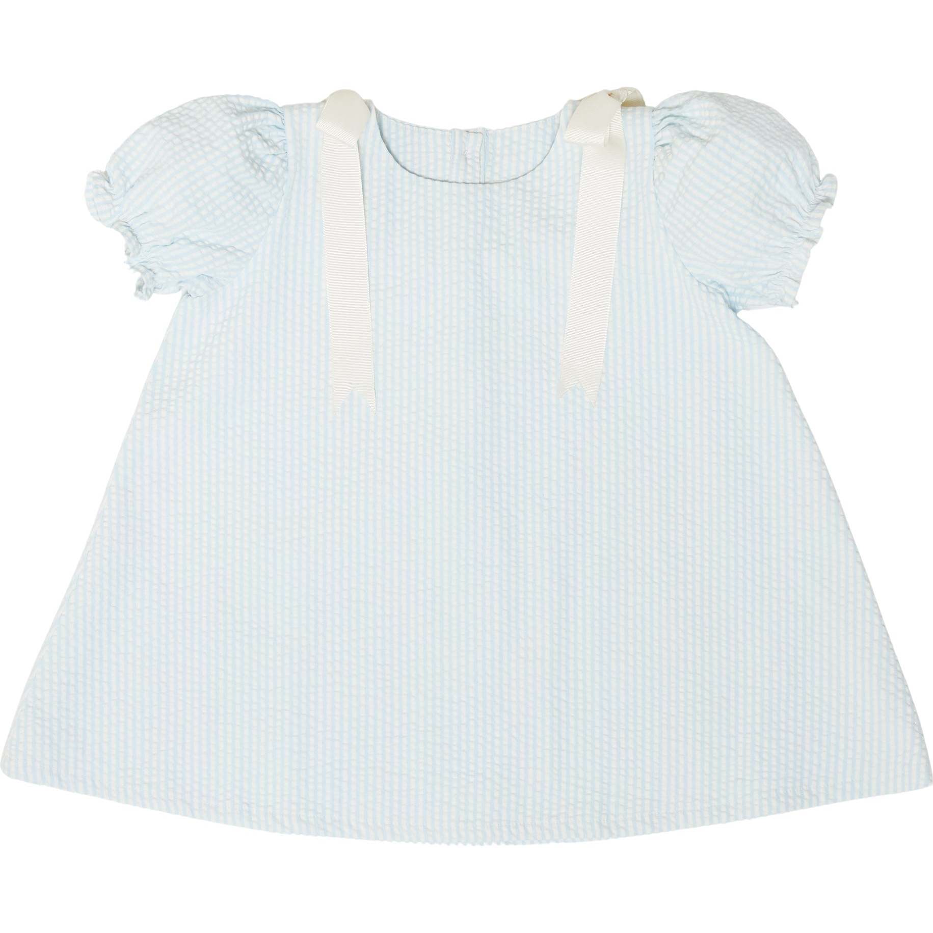 Jane Dress, Bailey's Bay Blue Seersucker - Dresses - 1