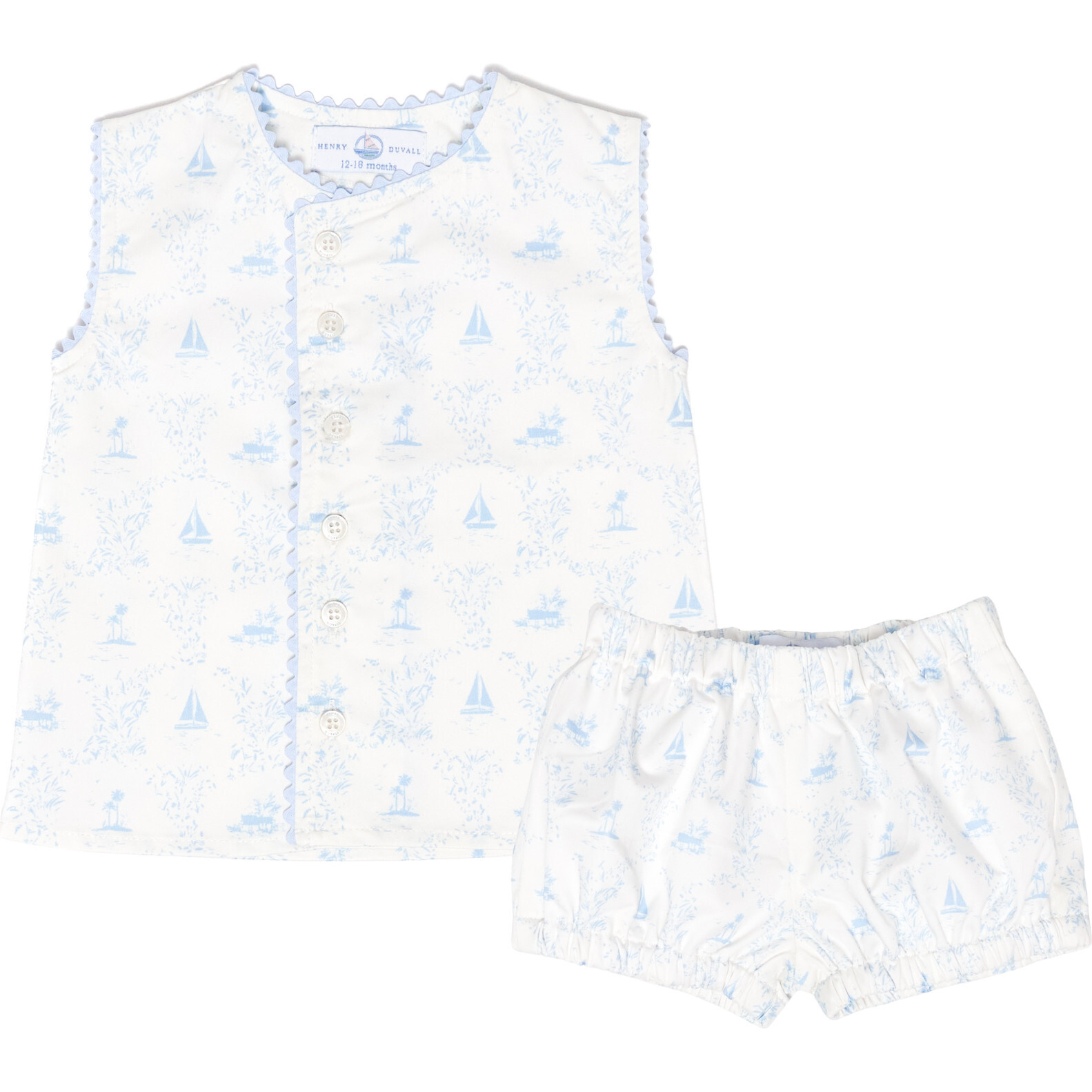Drew Diaper Set, Tucker's Town Toile - Mixed Apparel Set - 1