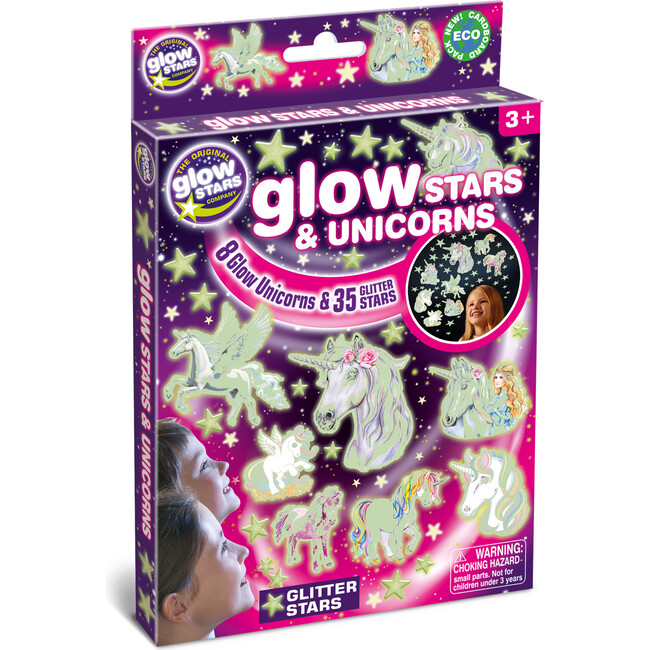 The Original Glowstars: Glowstars & Unicorns Self-Adhesive Pads for Décor