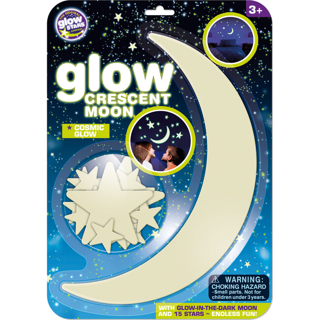The Original Glowstars: Glow Crescent Moon-Self-Adhesive Pads for Décor