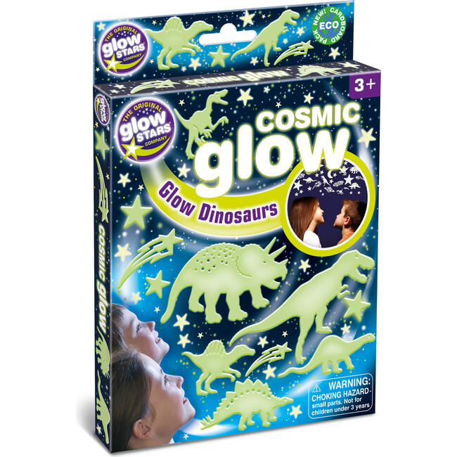 The Original Glowstars: Cosmic Glow Dinosaurs Self-Adhesive Pads for Décor