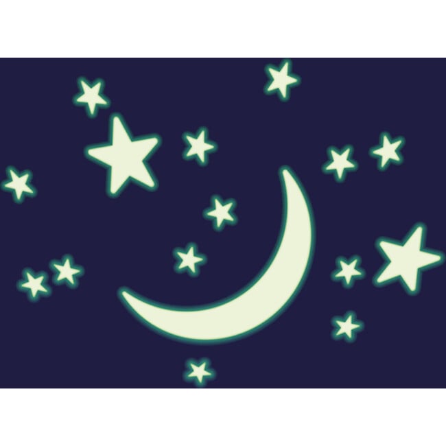 The Original Glowstars: Glow Crescent Moon-Self-Adhesive Pads for Décor - STEM Toys - 2