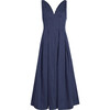 Women's Jacqueline Cotton Sateen Polka Dot Dress, Navy - Dresses - 1 - thumbnail