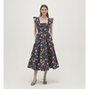 Women's Ellie Cotton Sateen Peony Bouquet Print Nap Dress, Navy & Multicolors - Dresses - 2