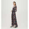 Women's Grace Georgette Peony Bouquet Print Maxi Nap Dress, Navy & Multicolors - Dresses - 3