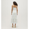 Women's Anjuli Cotton Poplin Peony Bouquet Print Nap Dress, Blue & Green - Dresses - 3