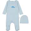Whale Graphic Footie, Blue - Footie Pajamas - 1 - thumbnail