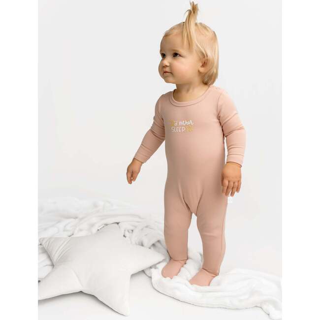I'd Rather Sleep Footie, Pink - Footie Pajamas - 4