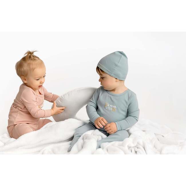 I'd Rather Sleep Footie, Blue - Footie Pajamas - 4