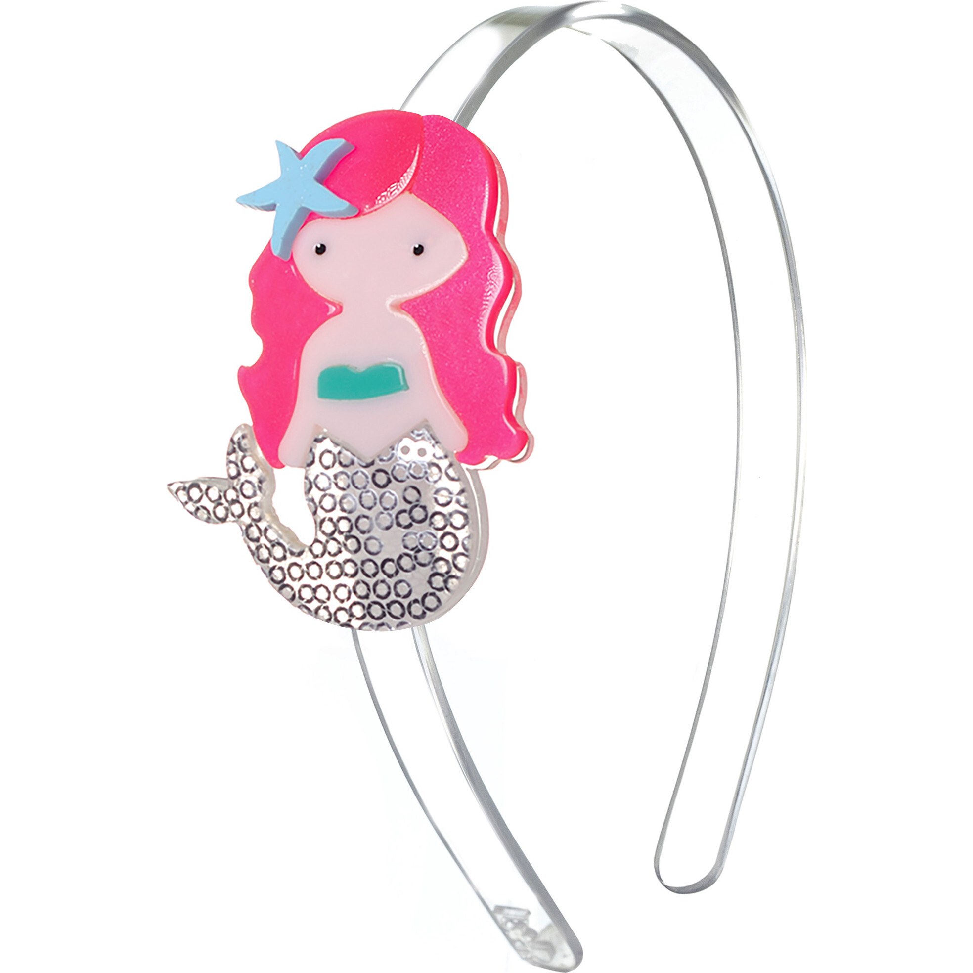 Mermaid Neon Pink Hair Headband - Headbands - 1