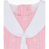 Amelia Embroidered Dress, Pink Gingham - Dresses - 3
