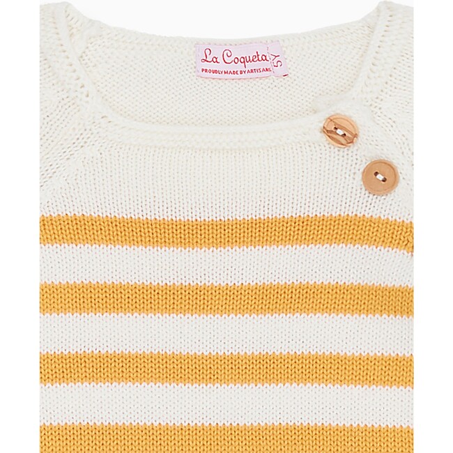 Campo Cotton Knit Jumper, Mustard - Sweaters - 2