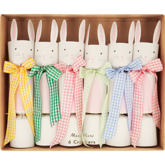 Gingham Bow Bunny Crackers