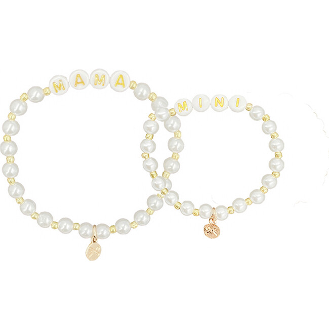Mama & Mini Bracelet, Ivory/Gold