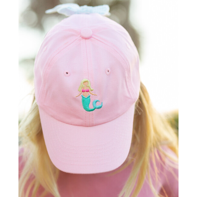 Mermaid Bow Baseball Hat, Palmer Pink - Hats - 4