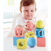 : Geometric Soft Touch Rattle Trio for Infant & Toddler - STEM Toys - 2