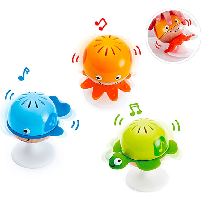 : Stay-Put Sea Animal Suction Cup Rattle Set, 3 Pieces - Rattles - 3