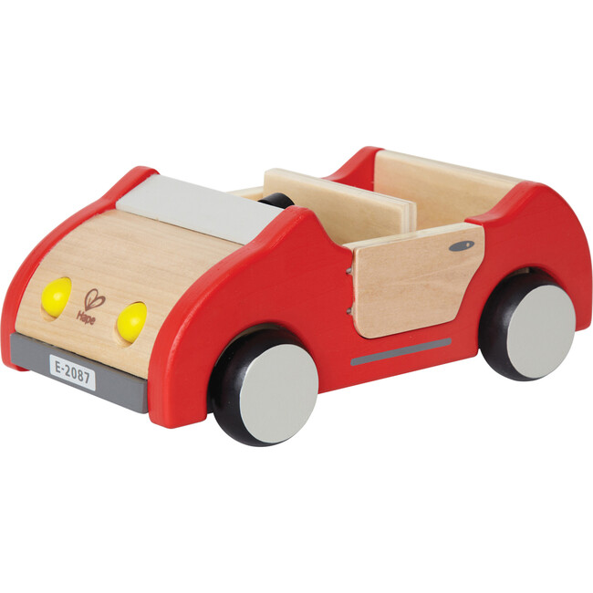 Wooden Dollhouse Family Car in Red