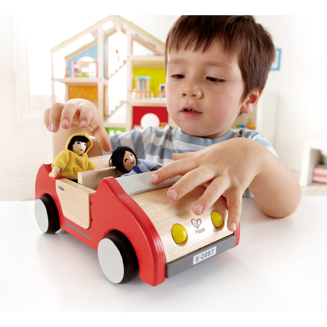 Wooden Dollhouse Family Car in Red - Dollhouses - 2