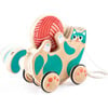 Walk-A-Long Roll & Rattle Kitten in Teal for Toddlers - Push & Pull - 1 - thumbnail