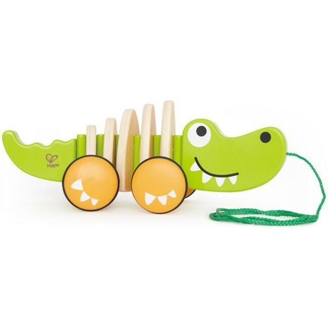 Walk-A-Long Crocodile Wooden Pull Along Toy, Toddlers