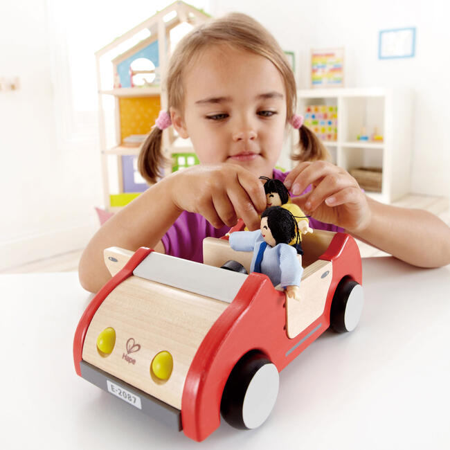 Wooden Dollhouse Family Car in Red - Dollhouses - 4