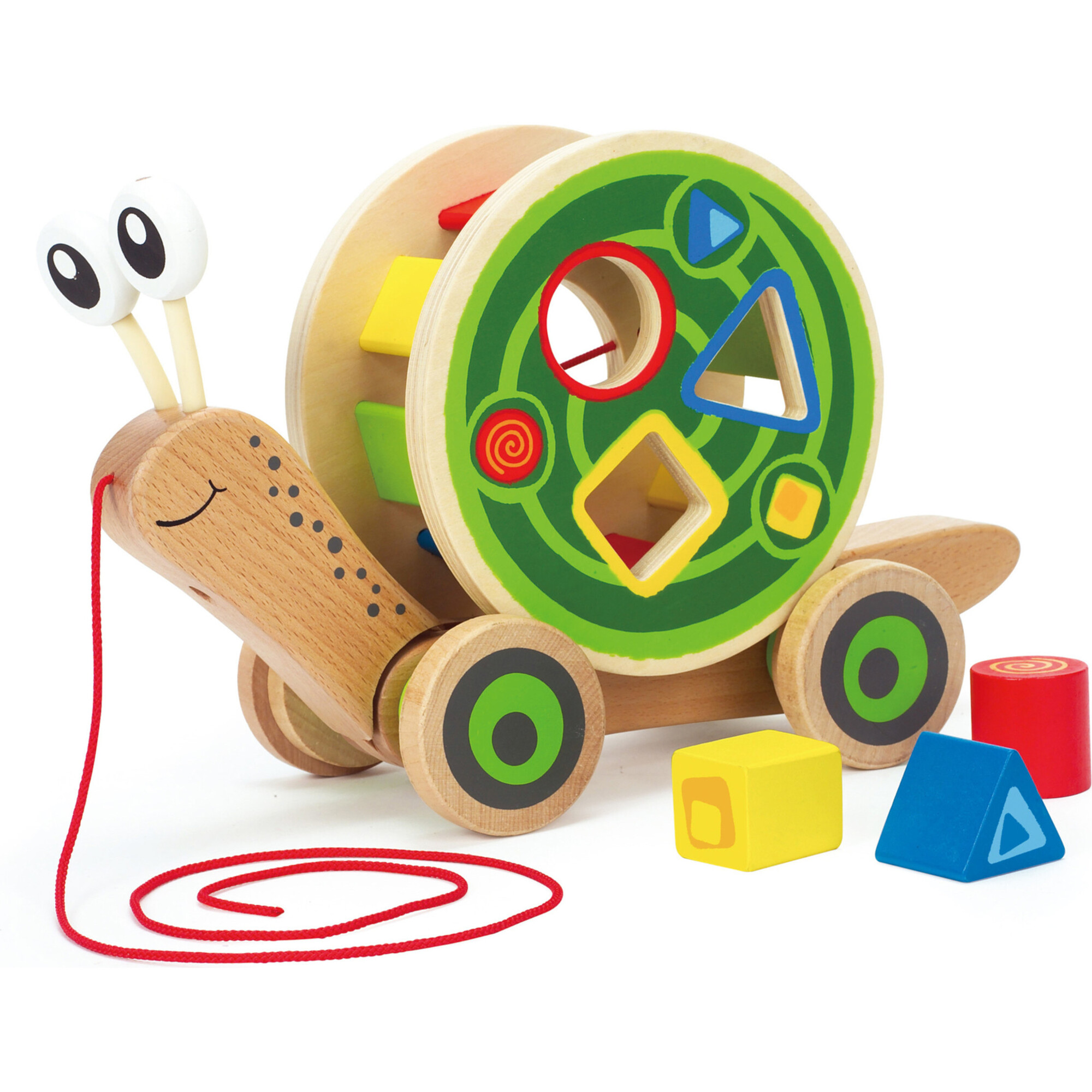 Snail Walk-A-Long Pull Toy with Ss, Baby & Toddler - Woodens - 1