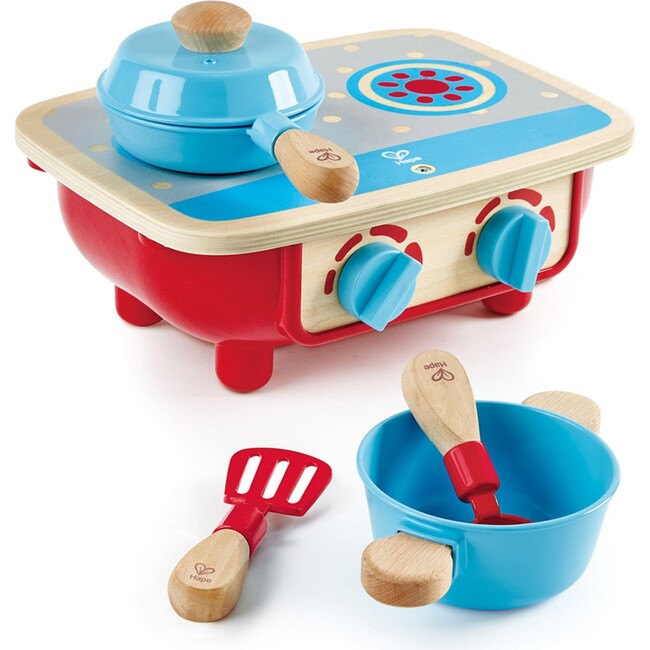 Toddler Wooden Kitchen Playset, 6 Pieces