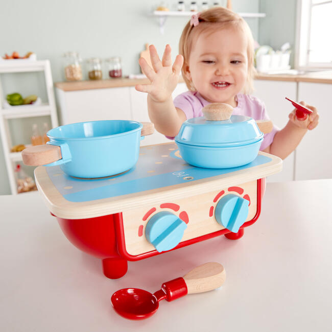 Toddler Wooden Kitchen Playset, 6 Pieces - Play Food - 2