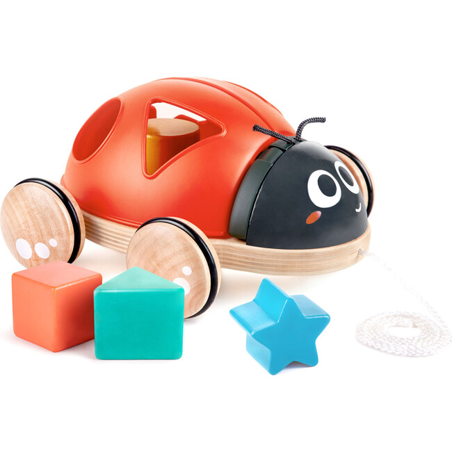 S Sorter Pull-Along Ladybug Wooden Toddler Toy