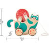 Walk-A-Long Roll & Rattle Kitten in Teal for Toddlers - Push & Pull - 5